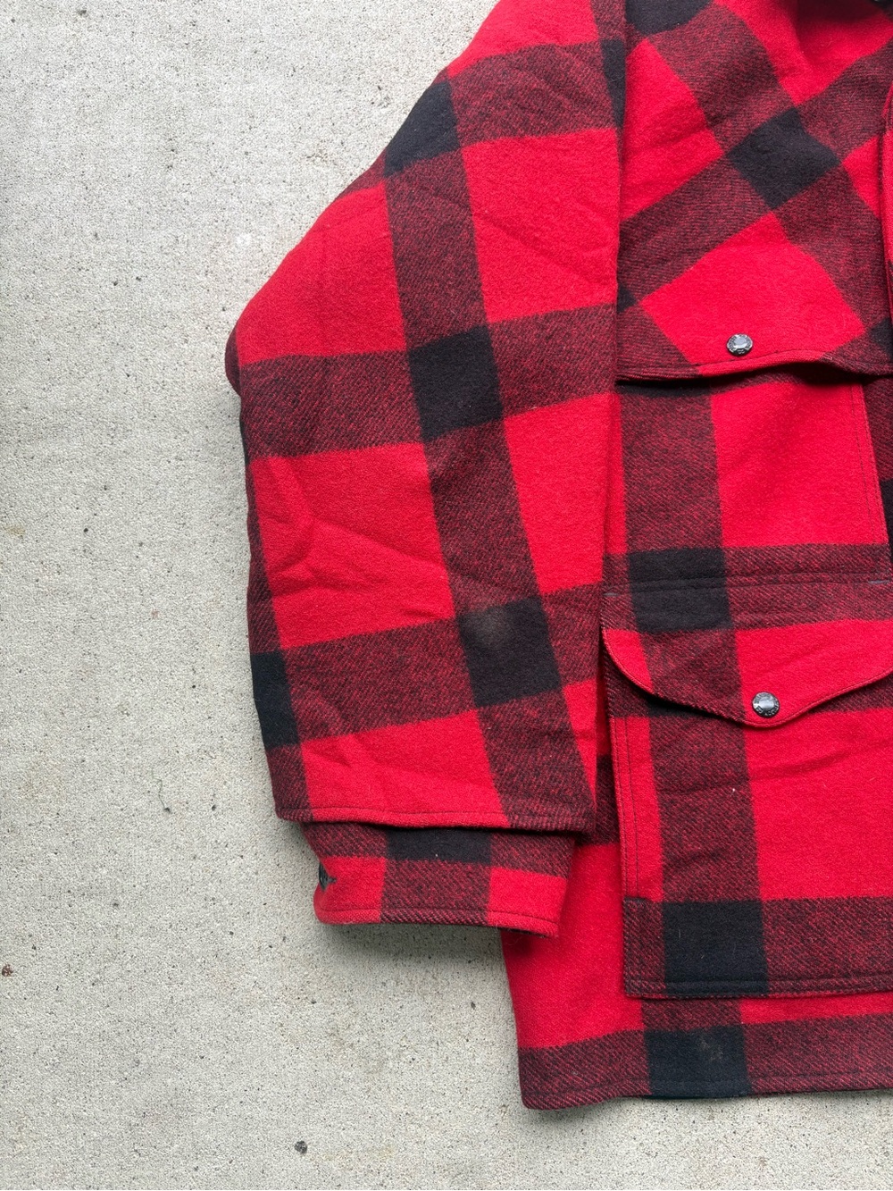 Vintage Filson Double Mackinaw Cruiser Wool Jacket USA Buffalo Plaid Mens XL - Picture 3 of 13